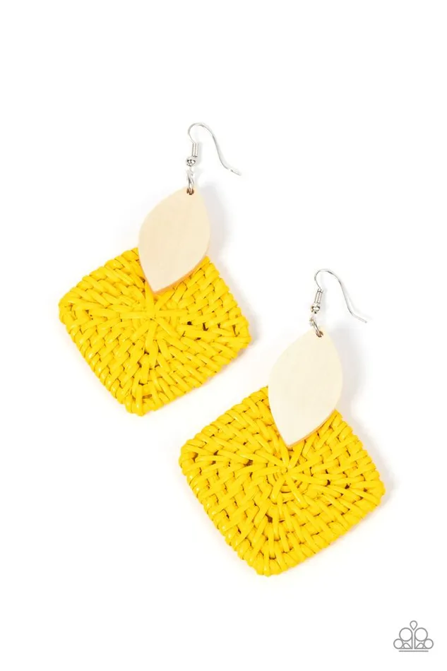Paparazzi Jewelry Earrings Paparazzi Earring Sabbatical WEAVE Yellow Paparazzi Jewelry Earrings Paparazzi Earring Sabbatical WEAVE Yellow