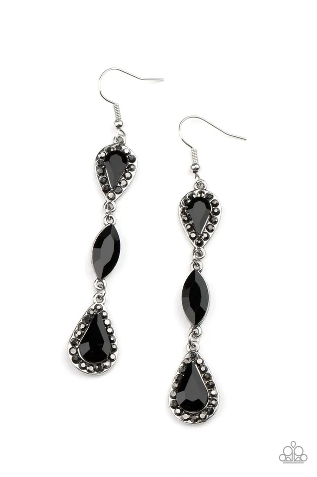 Paparazzi Jewelry Earrings Paparazzi Earring Test of TIMELESS Black Paparazzi Jewelry Earrings Paparazzi Earring Test of TIMELESS Black