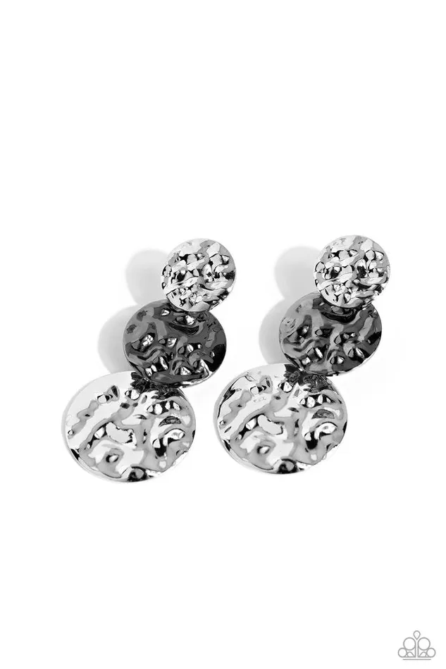 Paparazzi Jewelry Earrings Paparazzi Earring Triple Threat Texture Multi Paparazzi Jewelry Earrings Paparazzi Earring Triple Threat Texture Multi