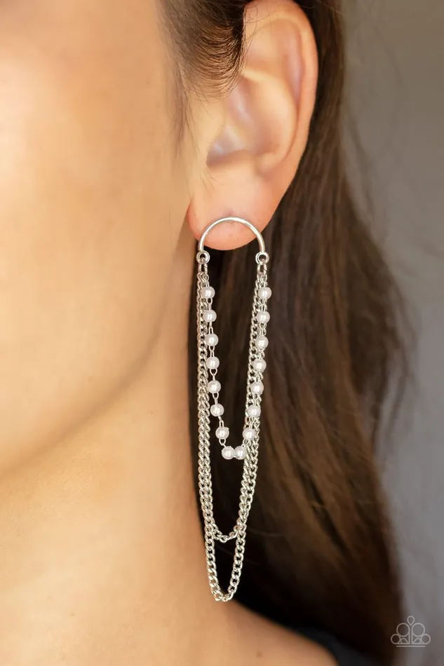 Paparazzi Jewelry Earrings Paparazzi Earring Vintage VIP White