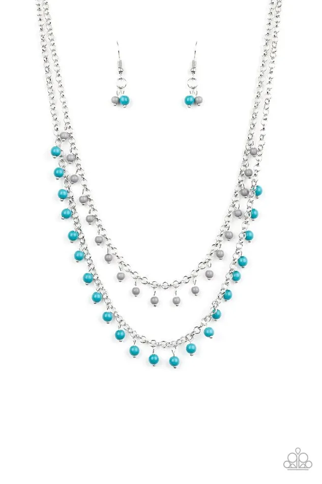 Paparazzi Jewelry Necklaces Paparazzi Necklace Dainty Distraction Blue