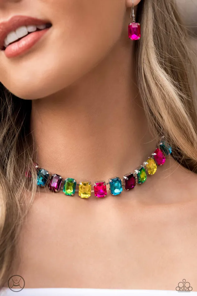 Paparazzi Jewelry Necklaces Paparazzi Necklace Ecstatic Emeralds Multi