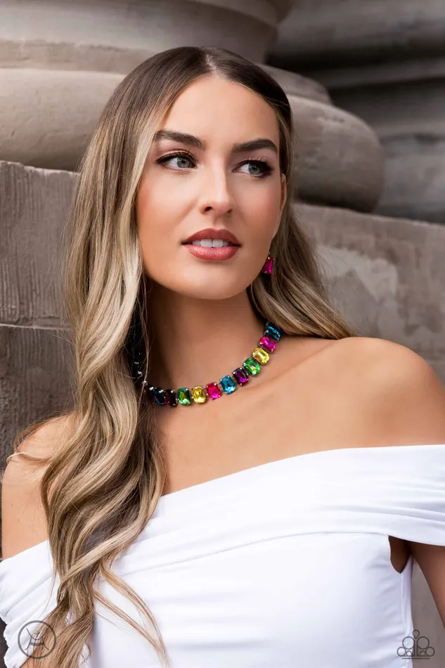 Paparazzi Jewelry Necklaces Paparazzi Necklace Ecstatic Emeralds Multi