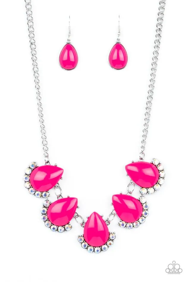 Paparazzi Jewelry Necklaces Paparazzi Necklace Ethereal Exaggerations Pink
