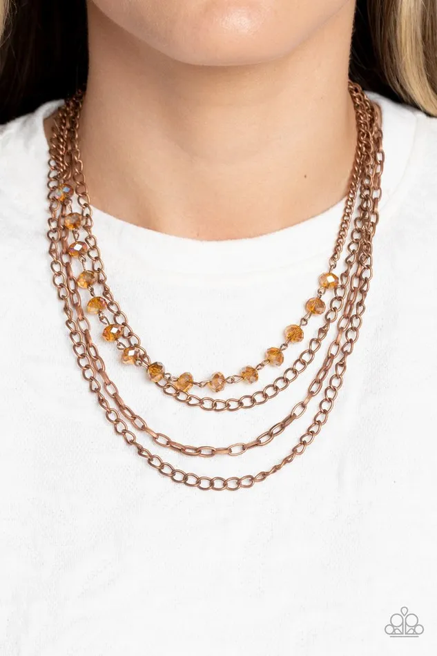 Paparazzi Jewelry Necklaces Paparazzi Necklace Extravagant Elegance Copper
