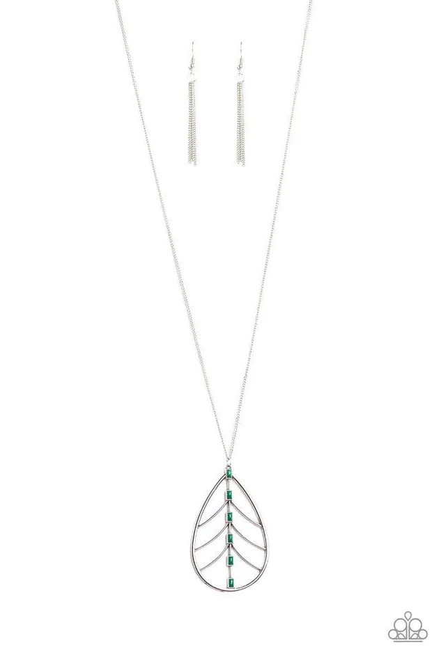 Paparazzi Jewelry Necklaces Paparazzi Necklace Forest Flair Green