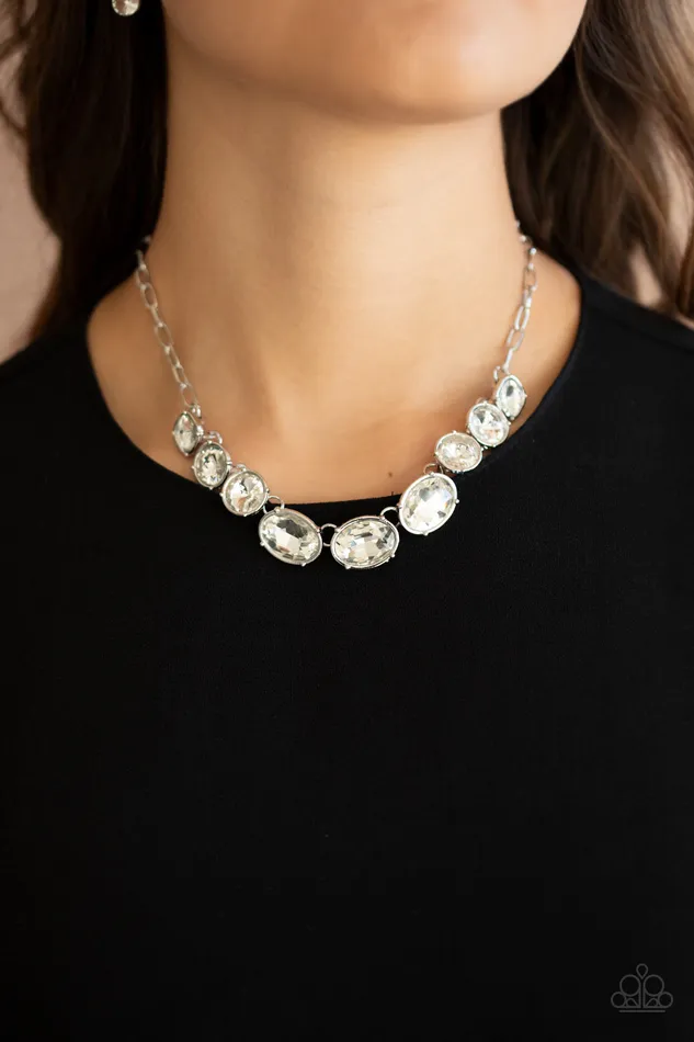 Paparazzi Jewelry Necklaces Paparazzi Necklace Gorgeously Glacial White