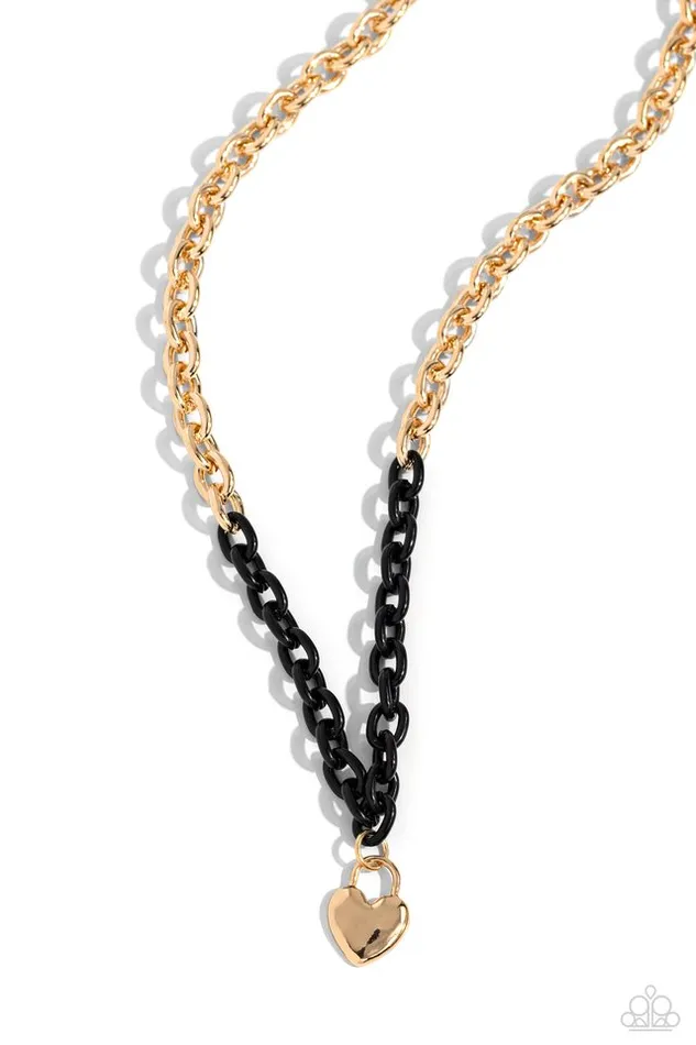 Paparazzi Jewelry Necklaces Paparazzi Necklace Locked Down Black Paparazzi Jewelry Necklaces Paparazzi Necklace Locked Down Black