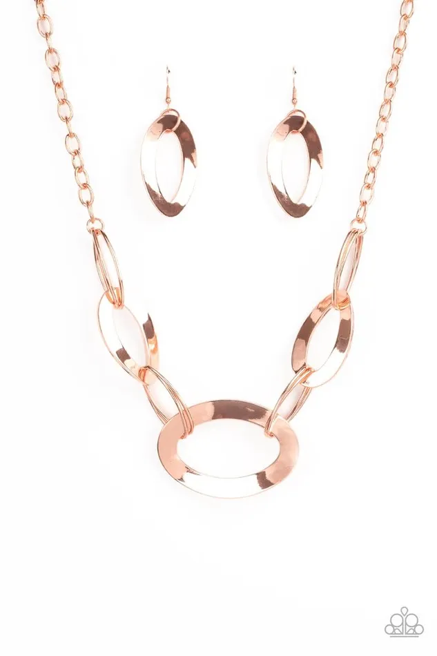 Paparazzi Jewelry Necklaces Paparazzi Necklace METALHEAD Count Copper Paparazzi Jewelry Necklaces Paparazzi Necklace METALHEAD Count Copper