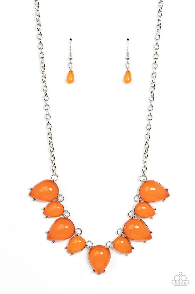 Paparazzi Jewelry Necklaces Paparazzi Necklace Pampered Poolside Orange Paparazzi Jewelry Necklaces Paparazzi Necklace Pampered Poolside Orange