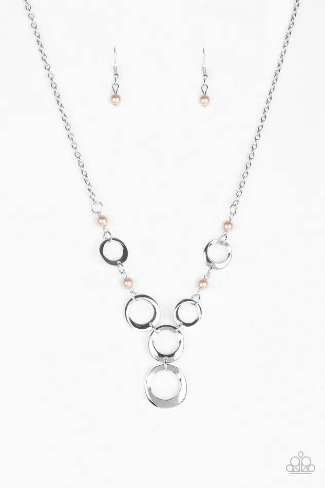 Paparazzi Jewelry Necklaces Paparazzi Necklace Perfectly Poised Brown