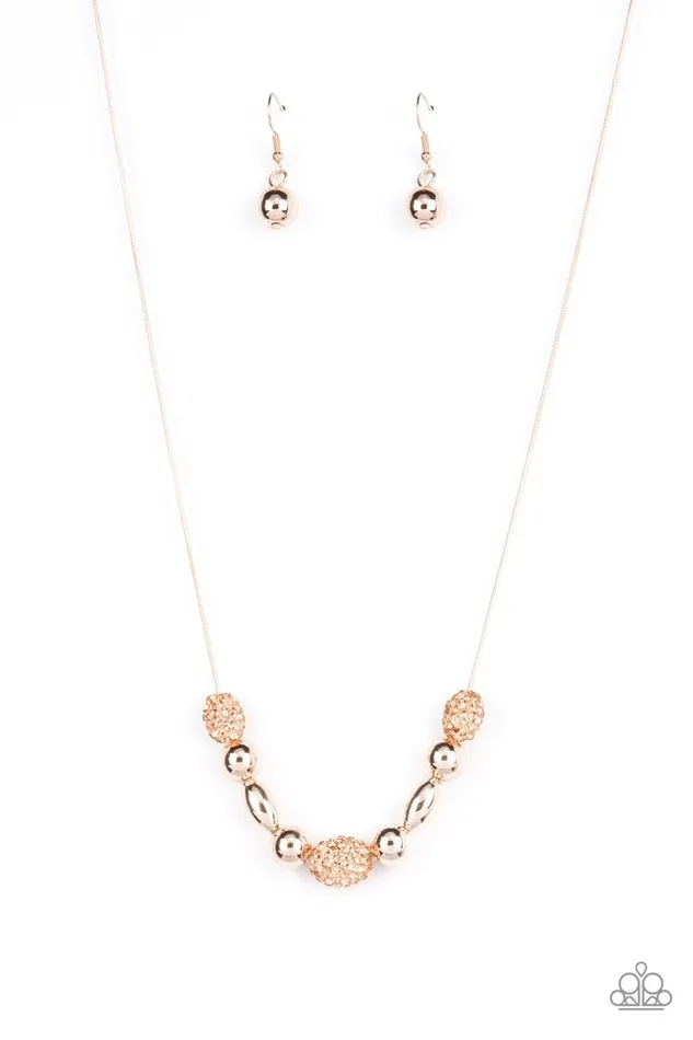 Paparazzi Jewelry Necklaces Paparazzi Necklace Space Glam Rose Gold Paparazzi Jewelry Necklaces Paparazzi Necklace Space Glam Rose Gold