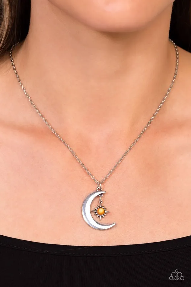 Paparazzi Jewelry Necklaces Paparazzi Necklace Stellar Sway Orange