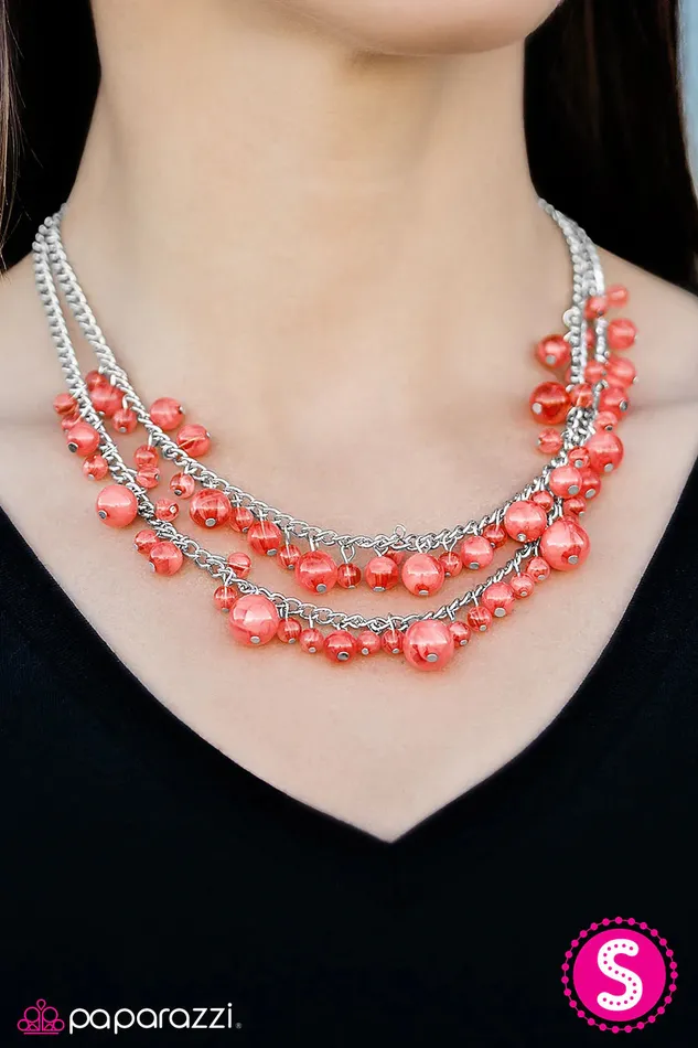 Paparazzi Jewelry Necklaces Paparazzi Necklace Summer Isles Orange