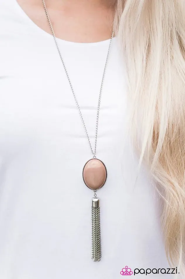 Paparazzi Jewelry Necklaces Paparazzi Necklace Wayward Wanderer Brown