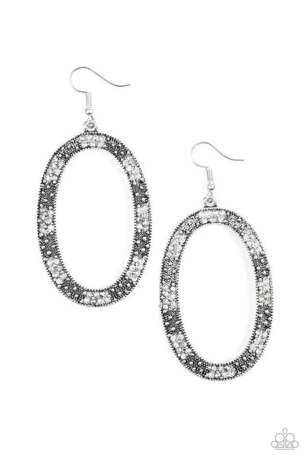 Paparazzi Jewelry Paparazzi Earring Rhinestone Rebel White Earrings