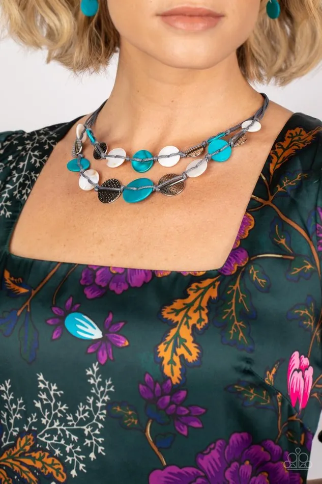 Paparazzi Jewelry Paparazzi Necklace Barefoot Beaches Blue Necklaces
