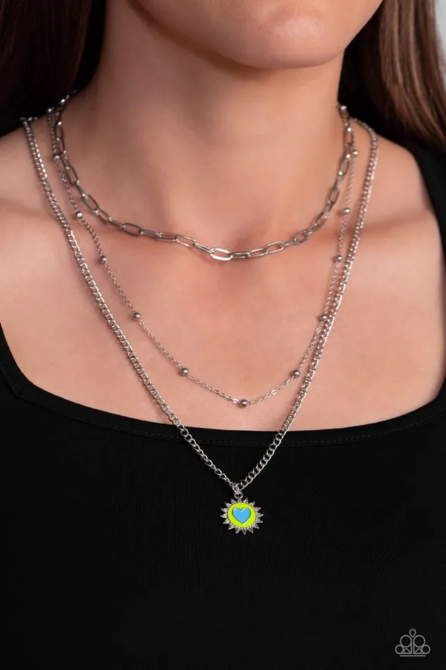 Paparazzi Jewelry Paparazzi Necklace Burning Love Green Necklaces