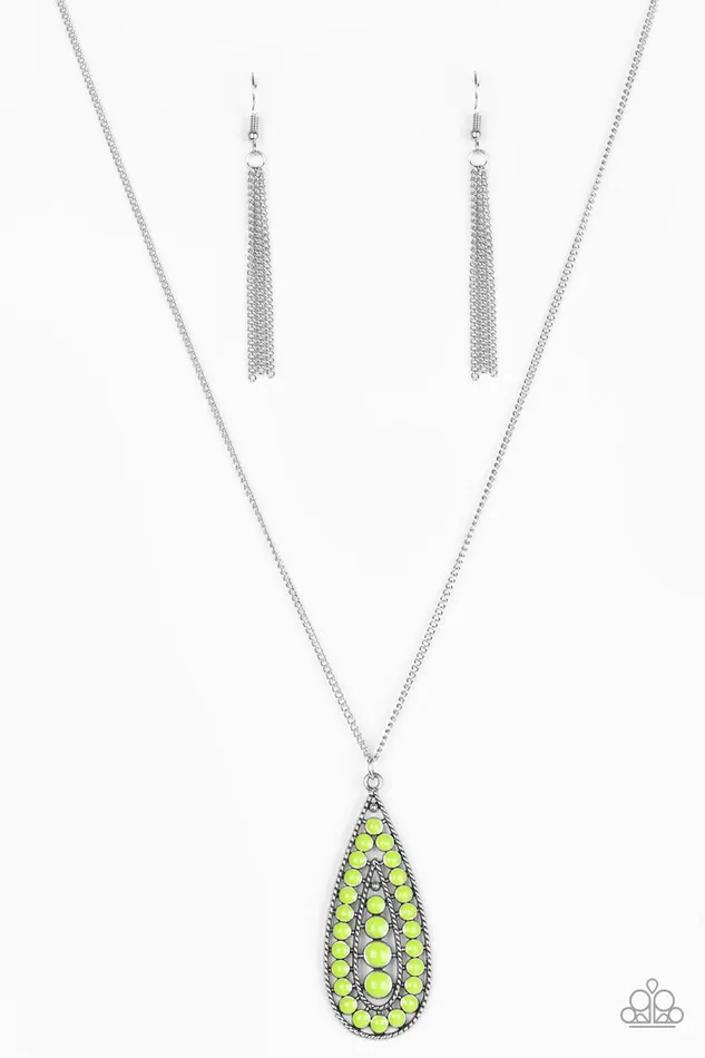 Paparazzi Jewelry Paparazzi Necklace Tiki Tease Green Necklaces
