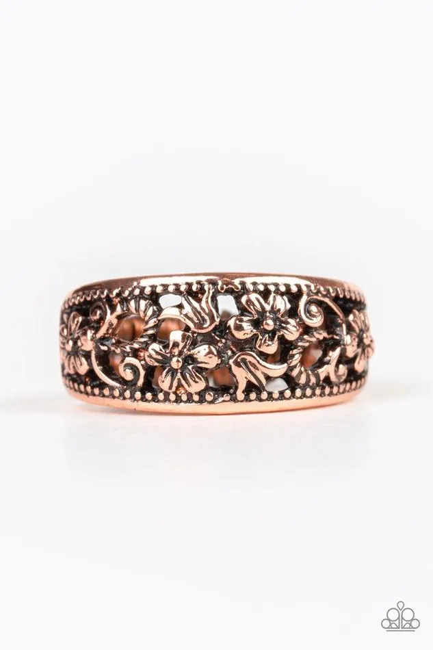 Paparazzi Jewelry Rings Paparazzi Ring Breezy Blossoms Copper