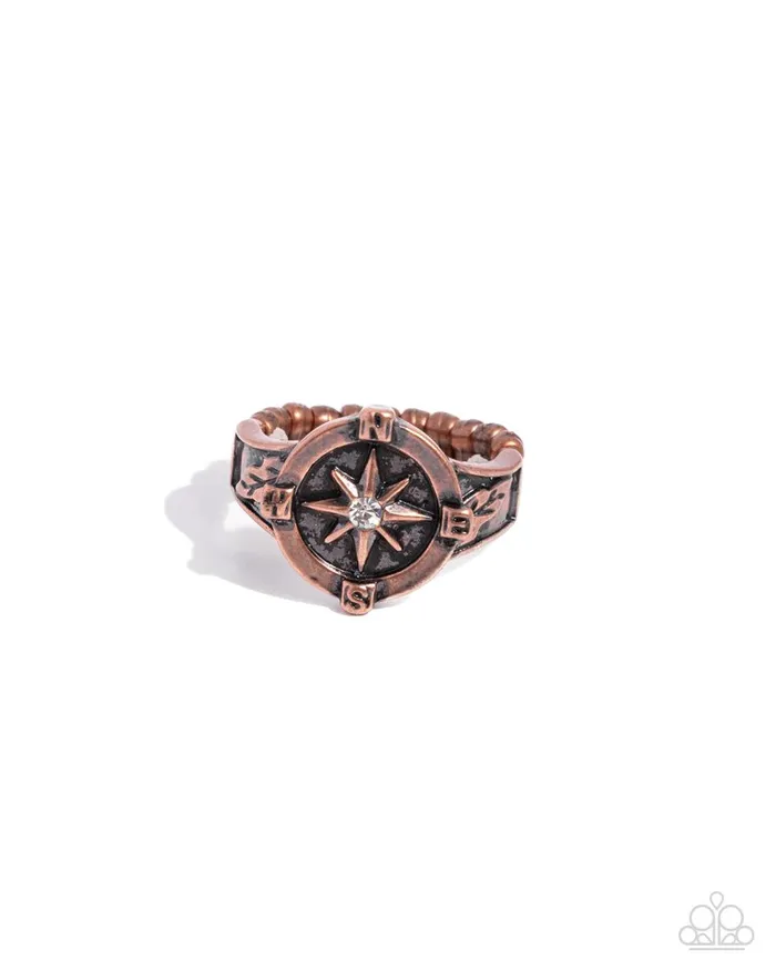 Paparazzi Jewelry Rings Paparazzi Ring Cultured Compass Copper Paparazzi Jewelry Rings Paparazzi Ring Cultured Compass Copper