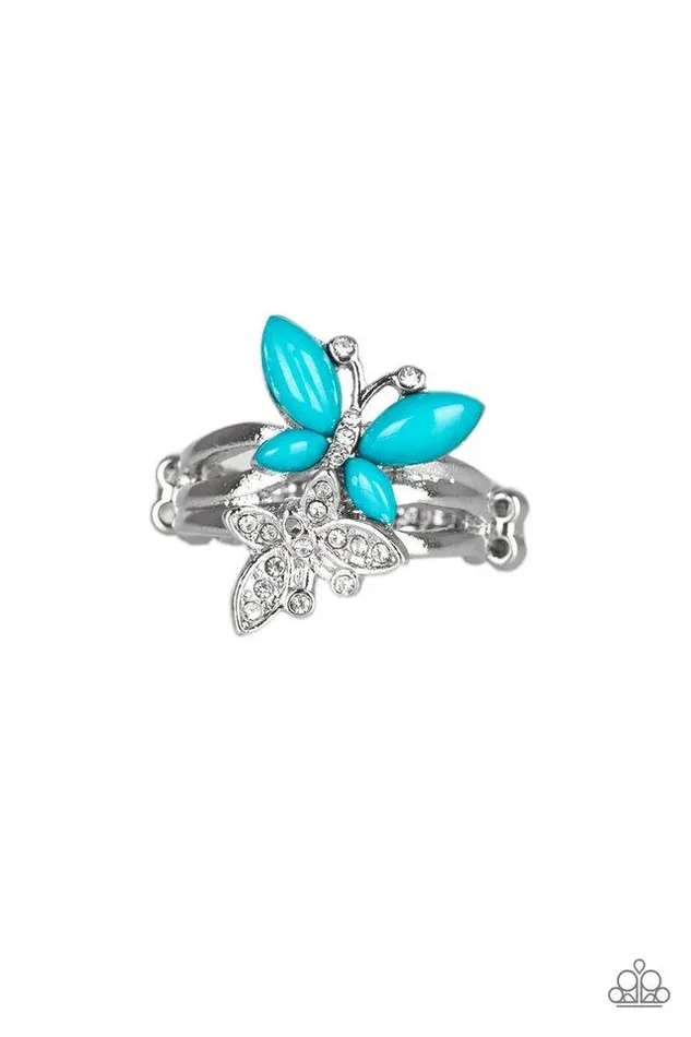 Paparazzi Jewelry Rings Paparazzi Ring Flutter Flirt Blue