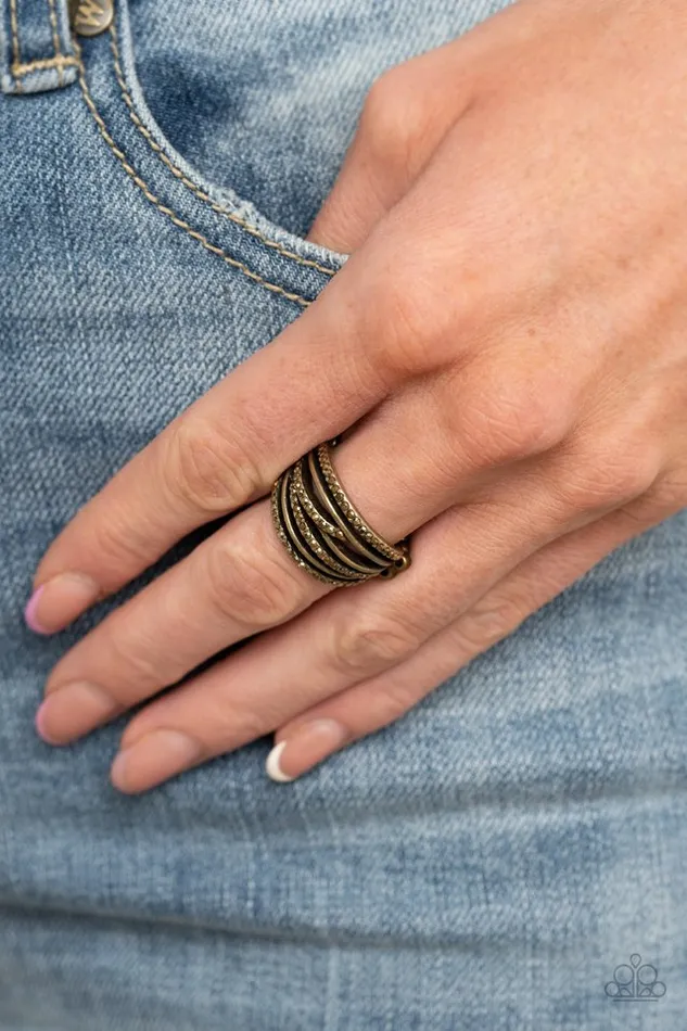 Paparazzi Jewelry Rings Paparazzi Ring Get a Move on Brass
