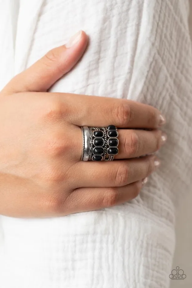 Paparazzi Jewelry Rings Paparazzi Ring Mojave Monument Black