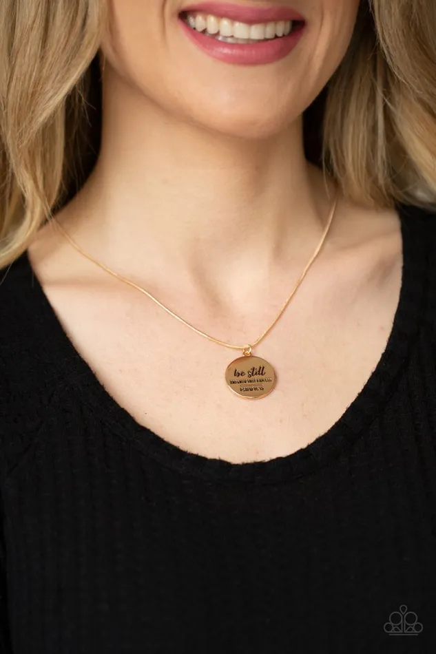Paparazzi Necklace Be Still Gold Paparazzi Jewelry Necklaces