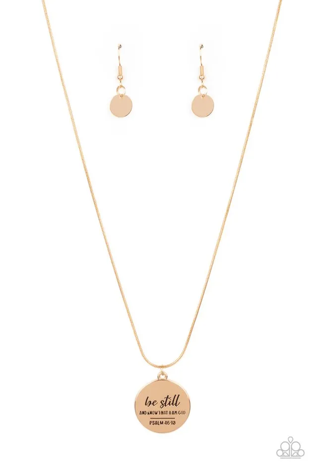 Paparazzi Necklace Be Still Gold Paparazzi Jewelry Necklaces