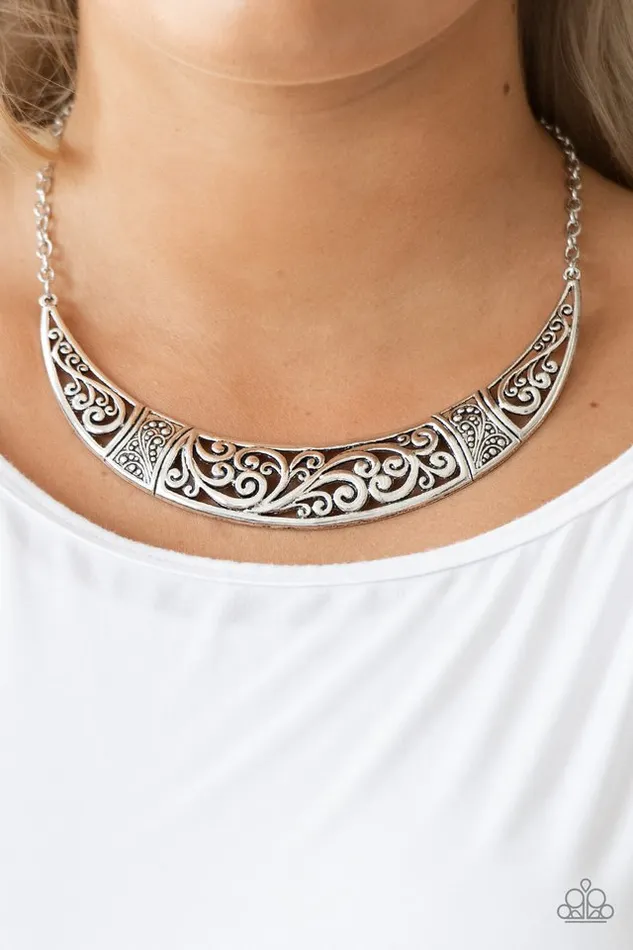 Paparazzi Necklace Bull In A China Shop Silver Paparazzi Jewelry Necklaces