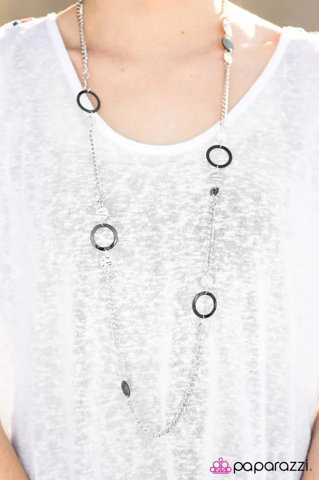 Paparazzi Necklace Cant Fight The Moonlight Black Paparazzi Jewelry Necklaces