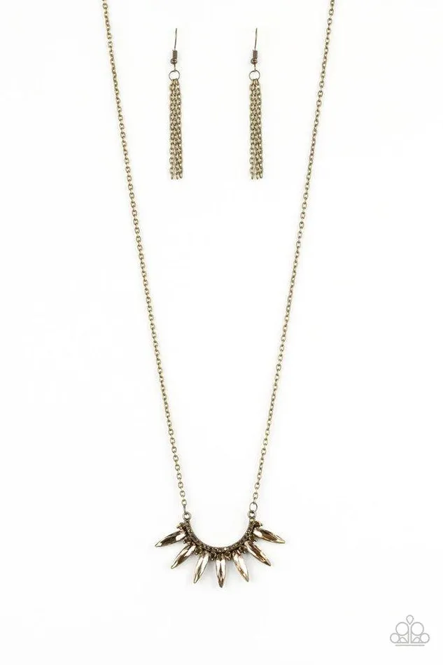 Paparazzi Necklace Empirical Elegance Brass Paparazzi Jewelry Necklaces