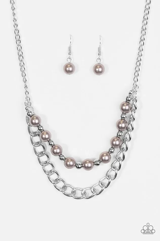 Paparazzi Necklace Glam and Grind Silver Paparazzi Jewelry Necklaces