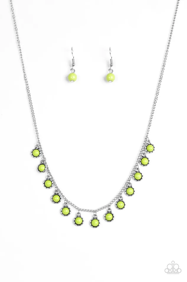Paparazzi Necklace Gypsy Glow Green Paparazzi Jewelry Necklaces