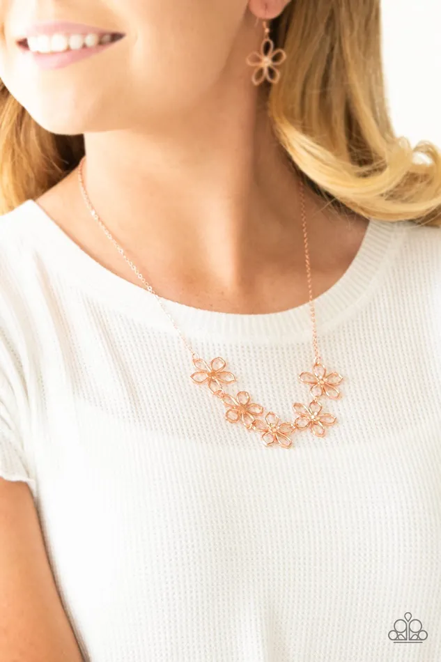 Paparazzi Necklace Hoppin Hibiscus Copper Paparazzi Jewelry Necklaces