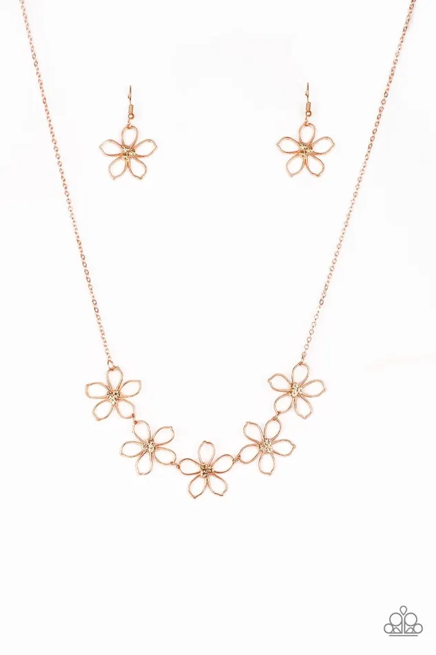 Paparazzi Necklace Hoppin Hibiscus Copper Paparazzi Jewelry Necklaces