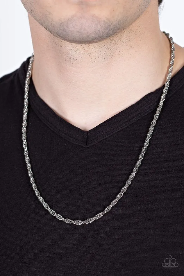 Paparazzi Necklace Industrial Interval Silver Paparazzi Jewelry Necklaces