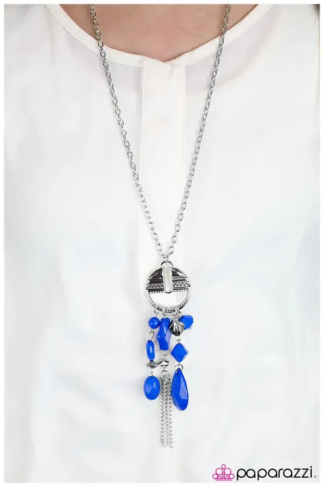 Paparazzi Necklace Just Dropping By Blue Paparazzi Jewelry Necklaces
