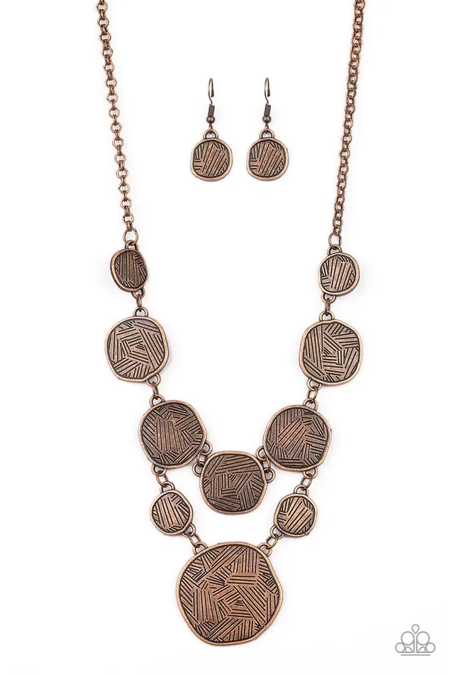 Paparazzi Necklace Metallic Patchwork Copper Paparazzi Jewelry Necklaces Paparazzi Necklace Metallic Patchwork Copper Paparazzi Jewelry Necklaces