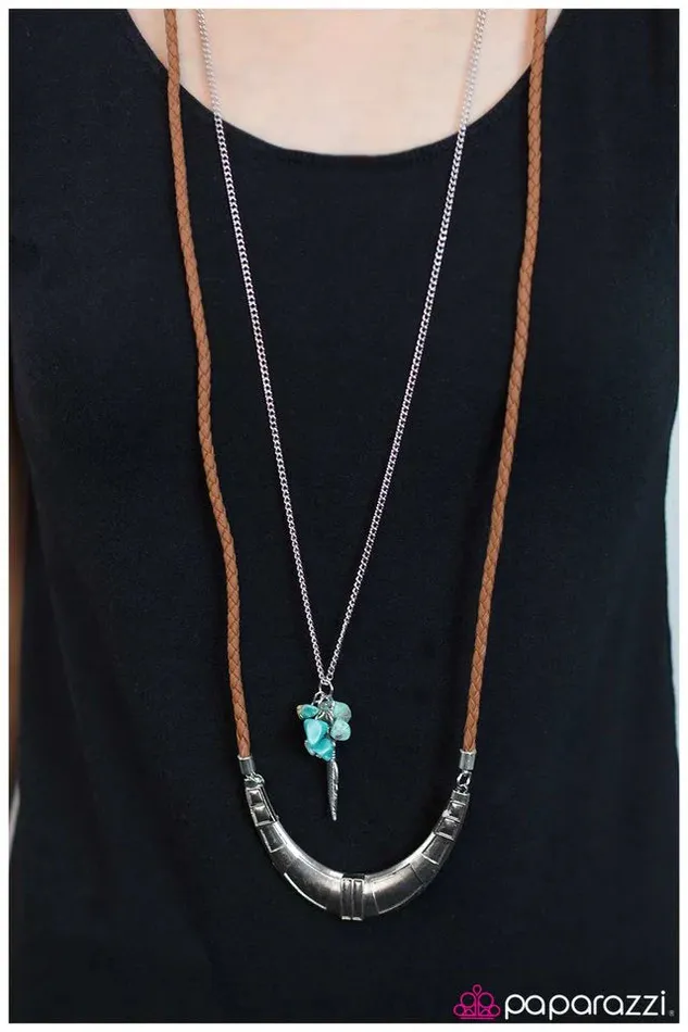 Paparazzi Necklace Natural Progression Blue Paparazzi Jewelry Necklaces