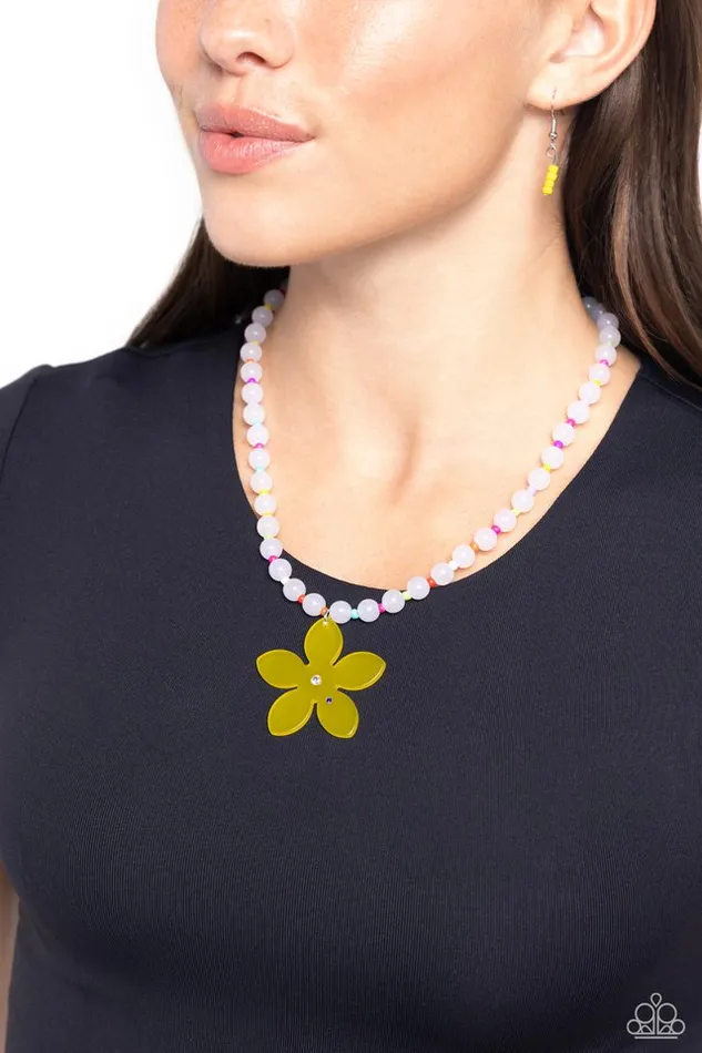 Paparazzi Necklace Nostalgic Novelty Yellow Paparazzi Jewelry Necklaces