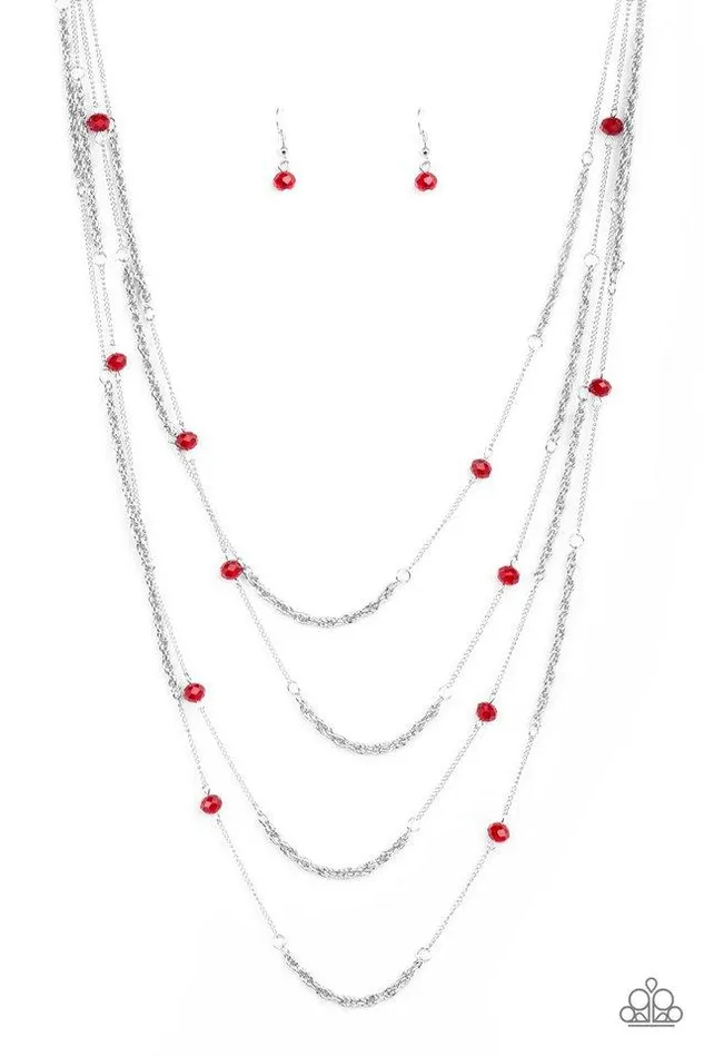 Paparazzi Necklace Open For Opulence Red Paparazzi Jewelry Necklaces