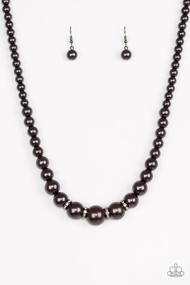 Paparazzi Necklace Party Pearls Black Paparazzi Jewelry Necklaces