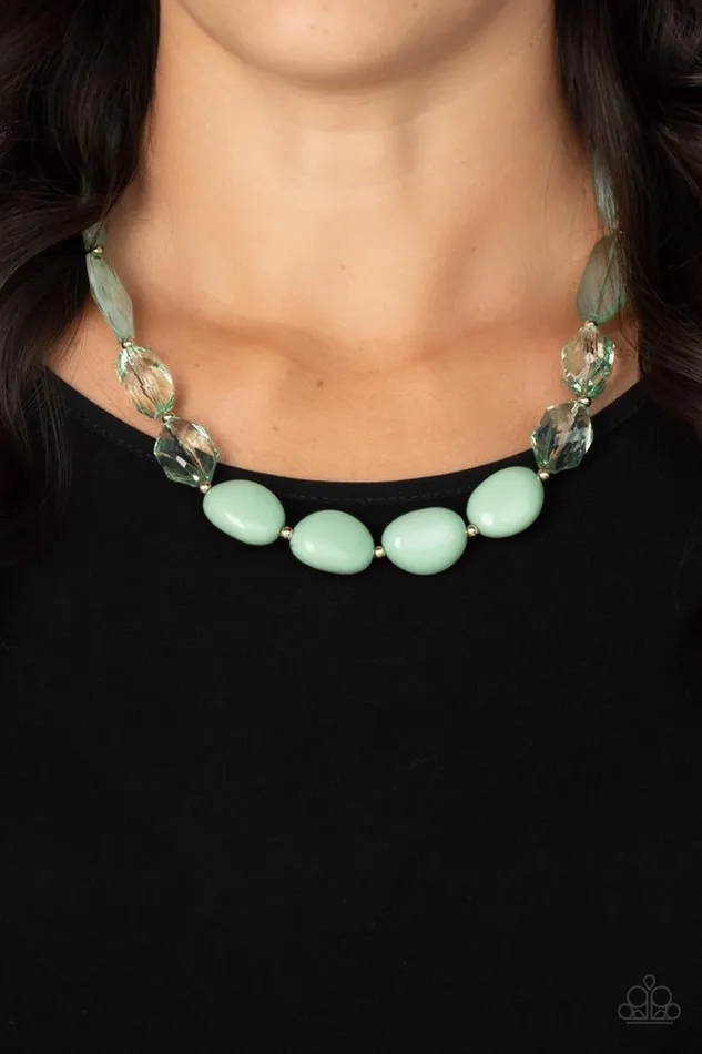 Paparazzi Necklace Private Paradise Green Paparazzi Jewelry Necklaces