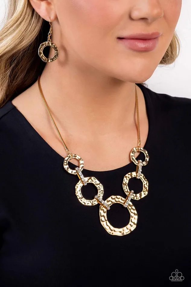 Paparazzi Necklace Rounded Redux Gold Paparazzi Jewelry Necklaces