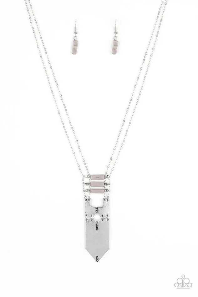 Paparazzi Necklace Triassic Era Silver Paparazzi Jewelry Necklaces