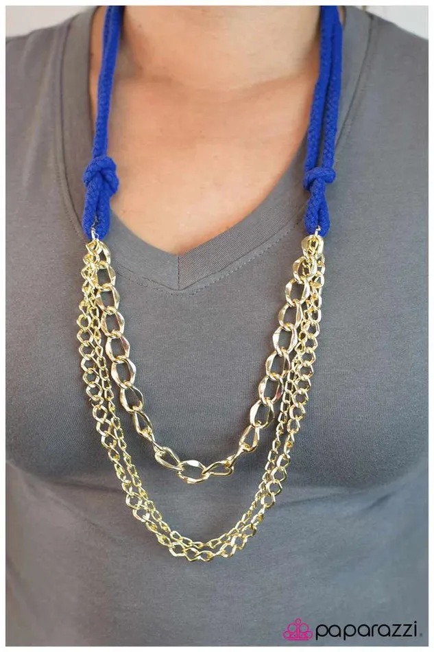 Paparazzi Necklace Unchained Melody Blue Paparazzi Jewelry Necklaces