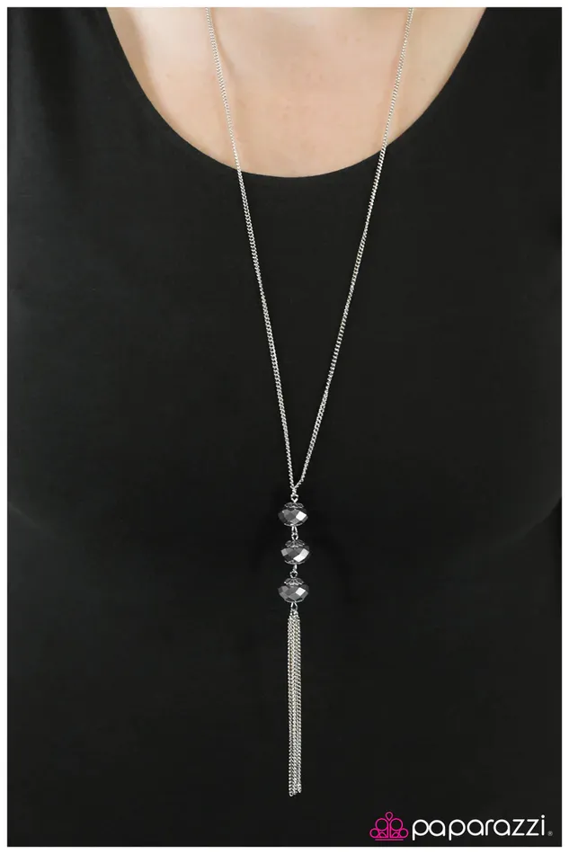 Paparazzi Necklace Where Theres Smoke Theres Fire Silver Paparazzi Jewelry Necklaces