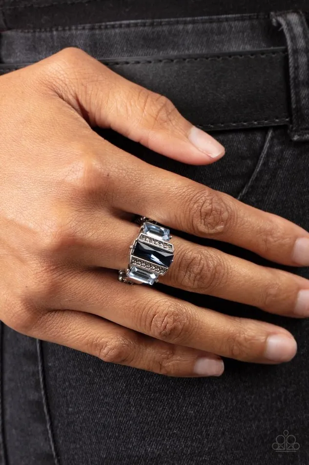 Paparazzi Ring A GLITZY Verdict Blue Paparazzi Jewelry Rings